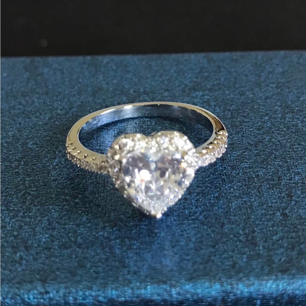 Sterling silver and crystal ring
